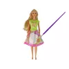 LEAN TOYS Puppe mit langen Haaren und Mal-Kleid