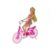 LEAN TOYS Puppe auf Fahrrad Pink