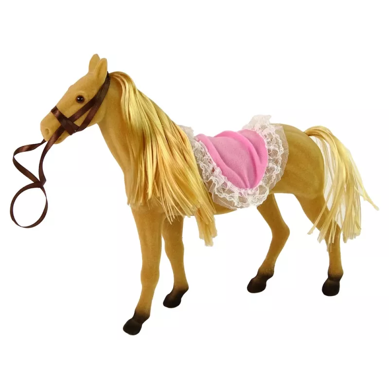 LEAN TOYS Reiterpuppe mit braunem Pony