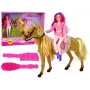 LEAN TOYS Reiterpuppe mit braunem Pony