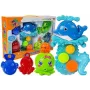 LEAN TOYS Delfin-Badeset Meerestiere Plastik-Wasserfall