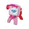 LEAN TOYS Doppelseitige Tafel Kreidestifte Ständer Projektor Bilder Pink