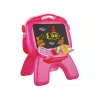 LEAN TOYS Doppelseitige Tafel Kreidestifte Ständer Projektor Bilder Pink