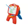 LEAN TOYS Doppelseitige Tafel mit Kreidestiften, Ständer und Projektor für Bilder, Rot