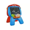 LEAN TOYS Doppelseitige Tafel mit Kreidestiften, Ständer und Projektor für Bilder, Rot