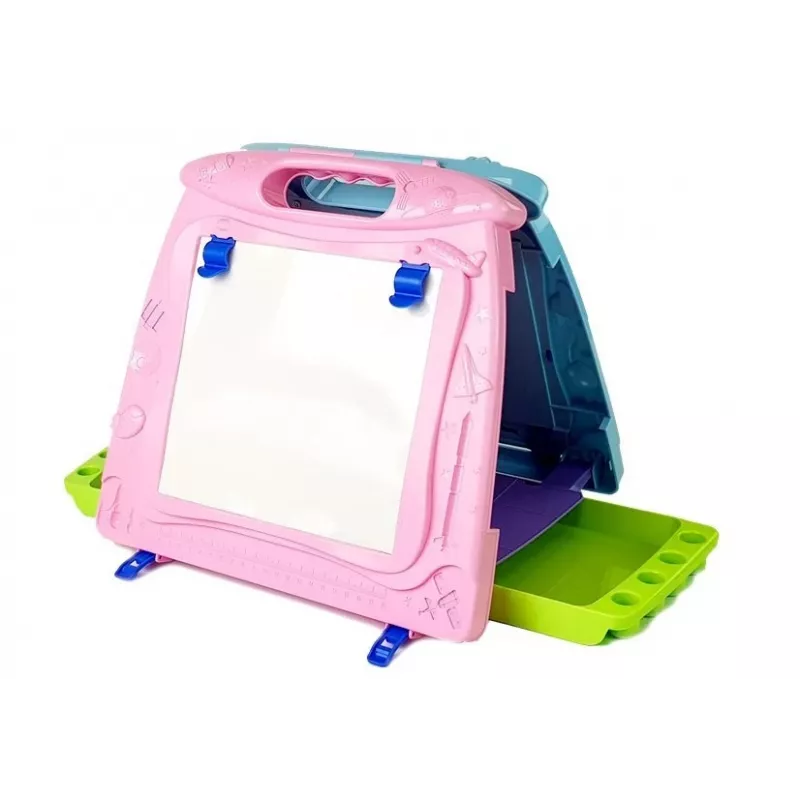 LEAN TOYS Doppelseitige Zeichentafel mit Markern und Magneten