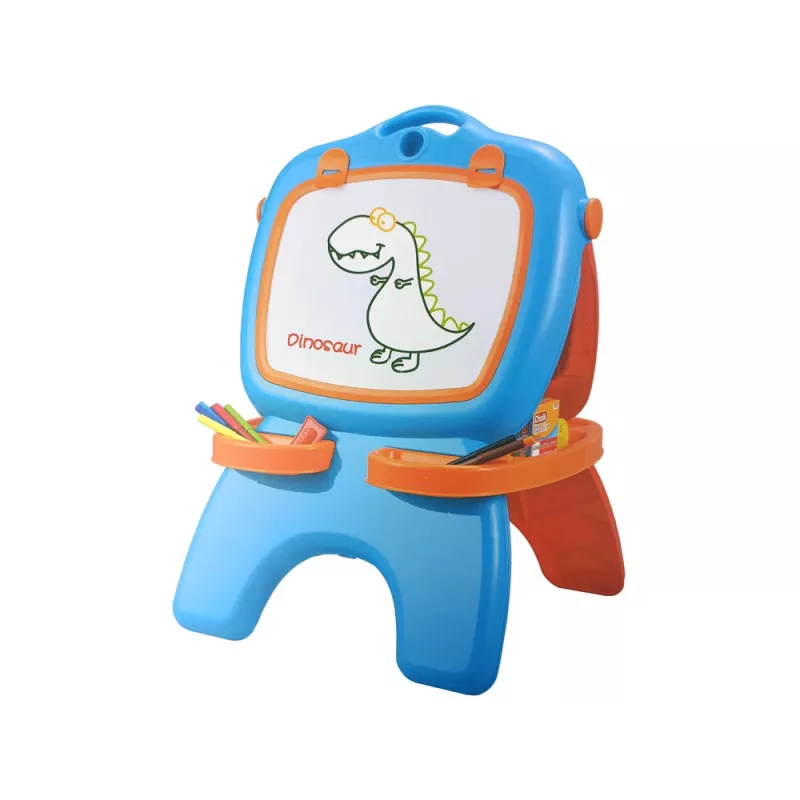 LEAN TOYS Doppelseitige magnetische Kreidetafel mit blauen und roten Vorlagen