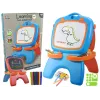LEAN TOYS Doppelseitige magnetische Kreidetafel mit blauen und roten Vorlagen