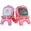 LEAN TOYS Doppelseitige magnetische Kreidetafel Pink Vorlagen