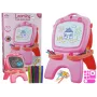 LEAN TOYS Doppelseitige magnetische Kreidetafel Pink Vorlagen