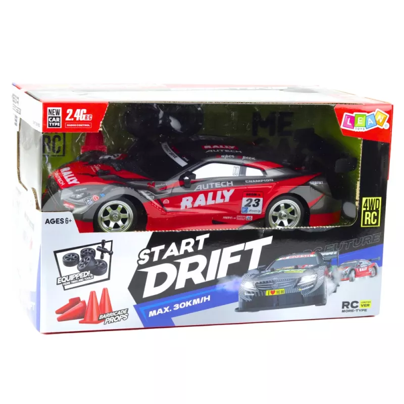 LEAN TOYS Drift Car Racing RC Rot Schwarz 30km/h 1:16