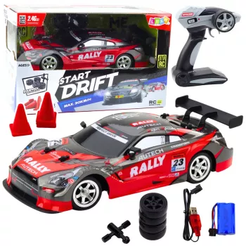 LEAN TOYS Drift Car Racing RC Rot Schwarz 30km/h 1:16