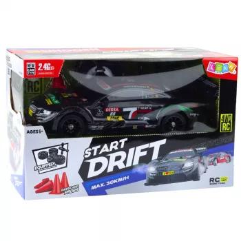 LEAN TOYS Drift Car RC Schwarz Carbon 30 km/h 1:16