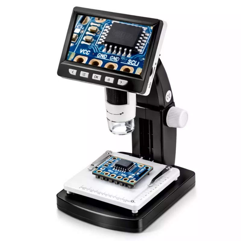 LEAN TOYS Pädagogisches Digitalmikroskop 4,3 Zoll LCD-Bildschirm USB LED 1000-fache Vergrößerung
