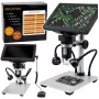 LEAN TOYS Pädagogisches Digitalmikroskop Fernbedienung Kabelgebunden 1200X LCD 7 Zoll HD Kamera