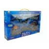 LEAN TOYS Lernfiguren Meerestiere 8-teilig Haie Robbe Delfin Walross Schildkröte