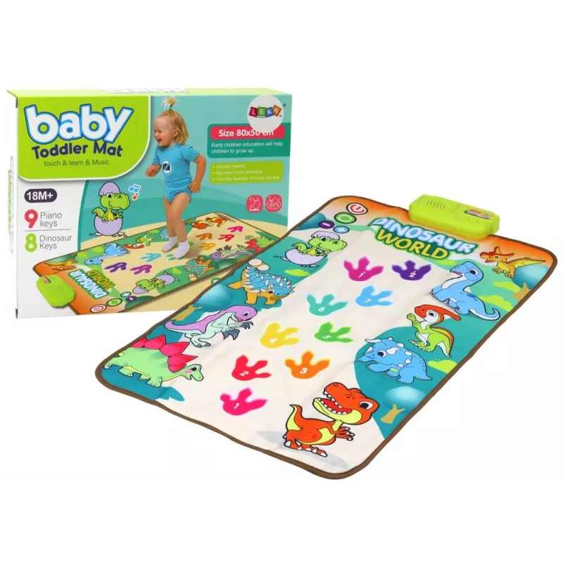 LEAN TOYS Educational Interactive Dance Mat Dinosaurs Lights Sounds