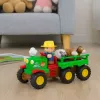 LEAN TOYS Pädagogischer interaktiver Traktor für Kleinkinder mit Tieren, Lichtern und Geräuschen