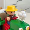 LEAN TOYS Pädagogischer interaktiver Traktor für Kleinkinder mit Tieren, Lichtern und Geräuschen