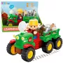 LEAN TOYS Pädagogischer interaktiver Traktor für Kleinkinder mit Tieren, Lichtern und Geräuschen