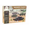 LEAN TOYS Pädagogisches Magnetpuzzle-Set - Landkriegs-Thema