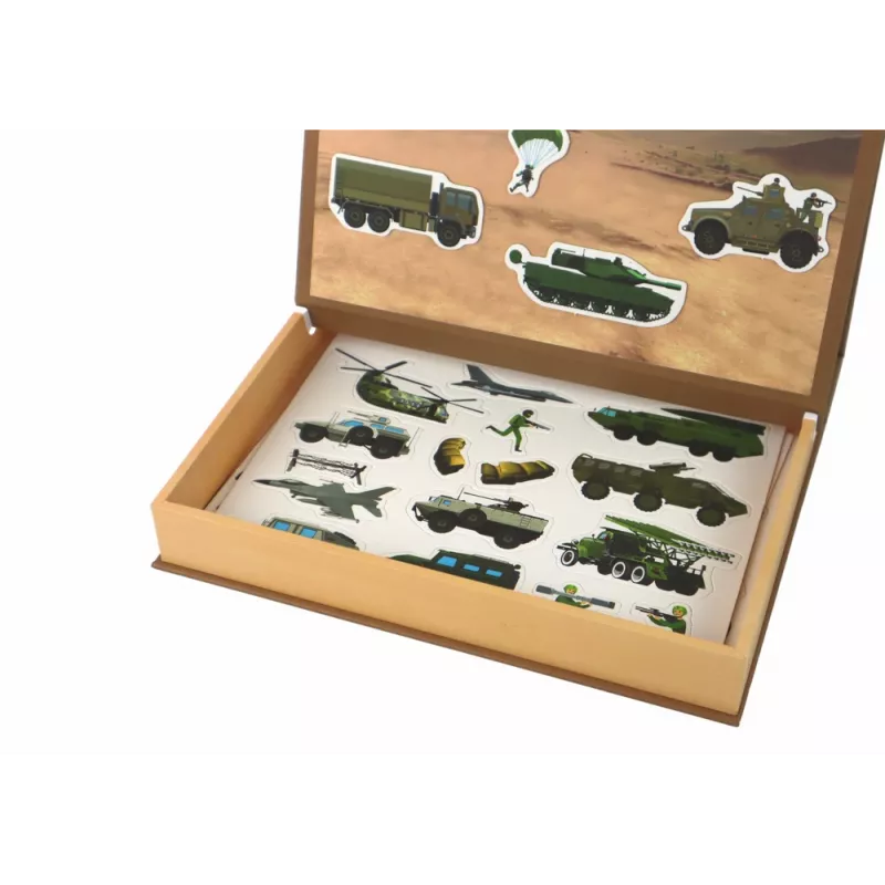 LEAN TOYS Pädagogisches Magnetpuzzle-Set - Landkriegs-Thema