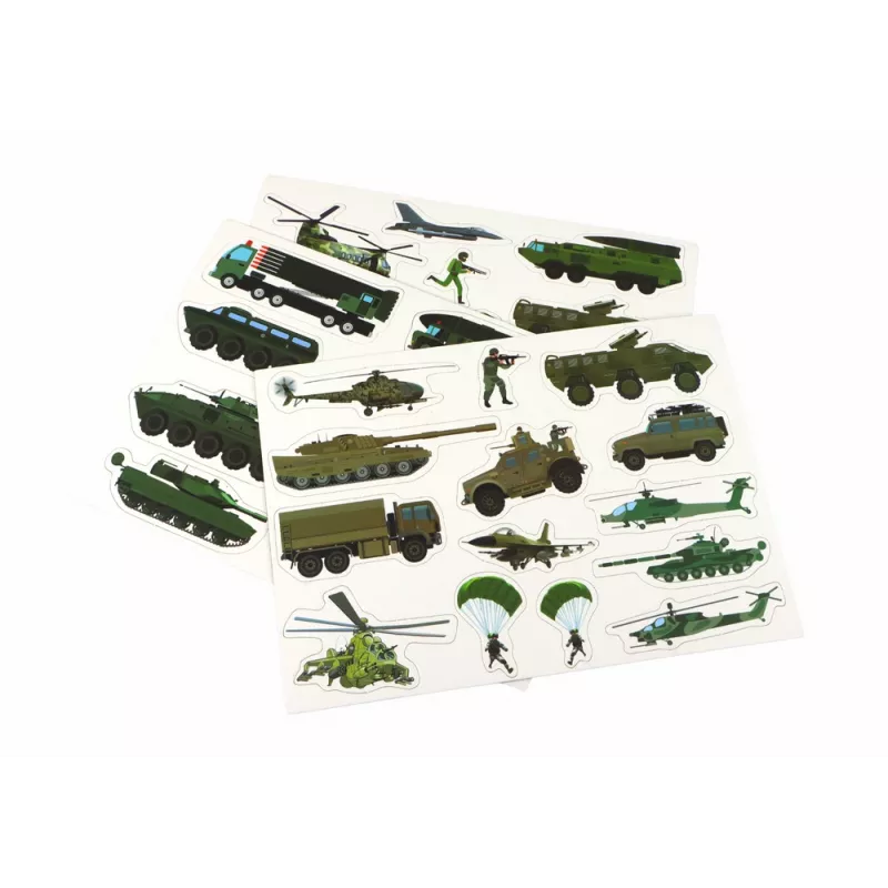 LEAN TOYS Pädagogisches Magnetpuzzle-Set - Landkriegs-Thema