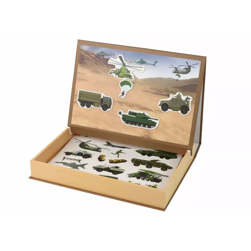 LEAN TOYS Pädagogisches Magnetpuzzle-Set - Landkriegs-Thema