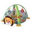LEAN TOYS Lernmatte Löwen-Laufstall mit Bällen für Babys
