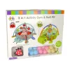 LEAN TOYS Lernmatte mit Turtle-Laufstall-Bällen für Babys