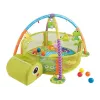 LEAN TOYS Lernmatte mit Turtle-Laufstall-Bällen für Babys