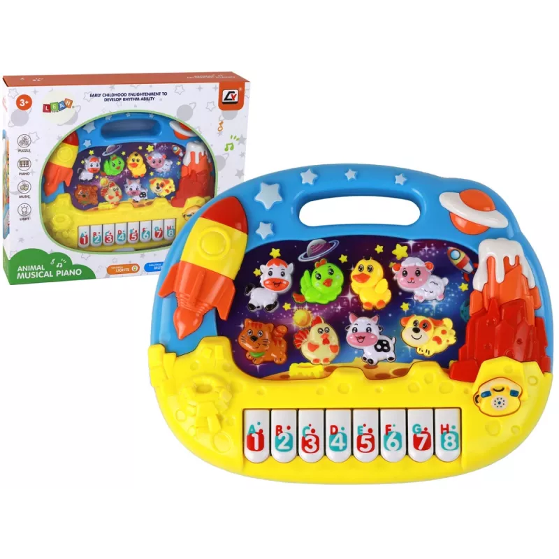 LEAN TOYS Lernklavier Englisch Tiere Weltall