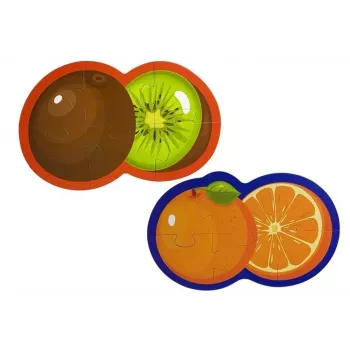 LEAN TOYS Lernpuzzle für Babys Früchte 5 Teile 40 Teile