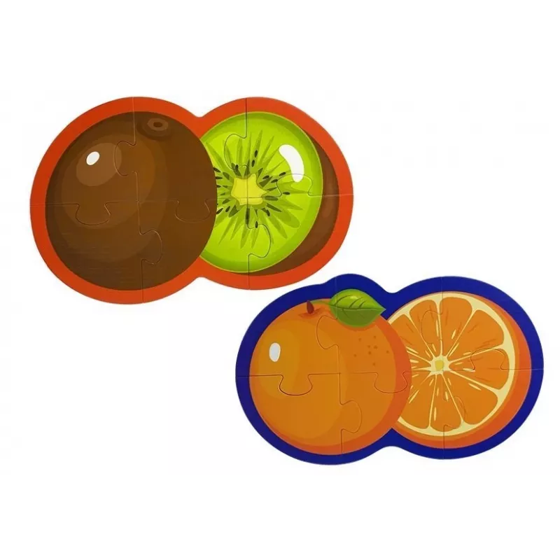 LEAN TOYS Lernpuzzle für Babys Früchte 5 Teile 40 Teile