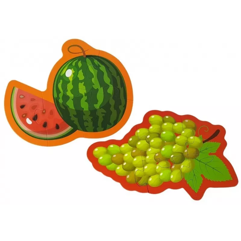 LEAN TOYS Lernpuzzle für Babys Früchte 5 Teile 40 Teile