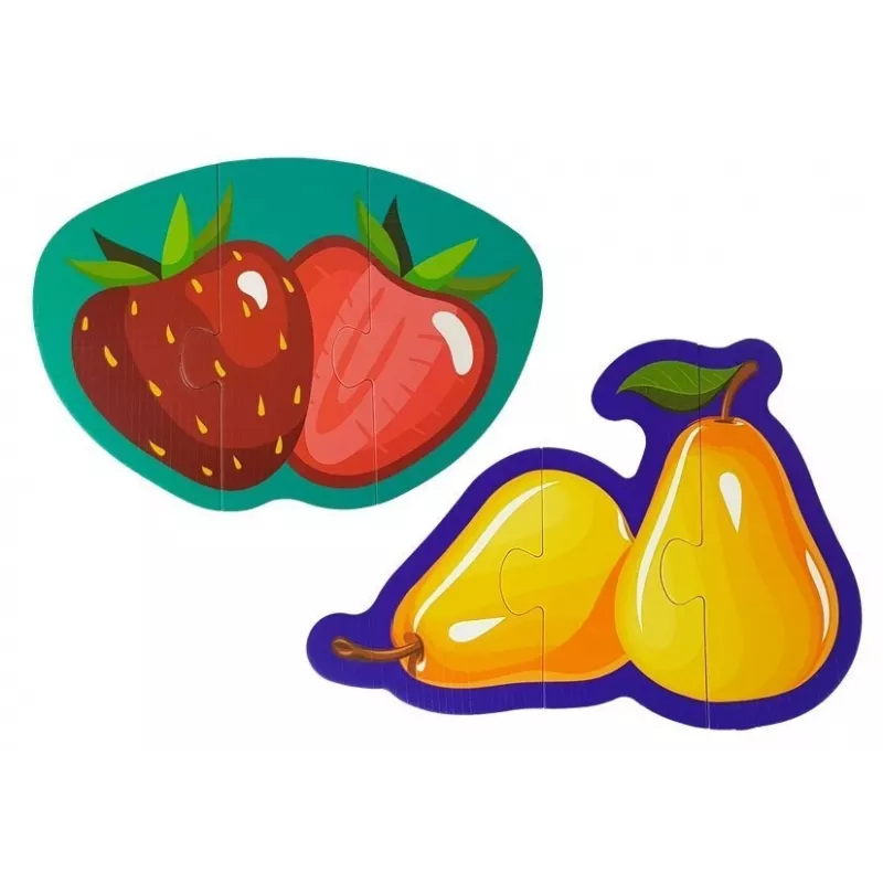 LEAN TOYS Lernpuzzle für Babys Früchte 5 Teile 40 Teile