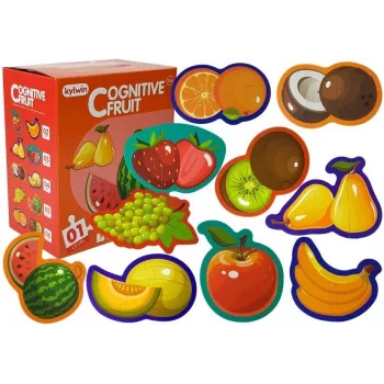 LEAN TOYS Lernpuzzle für Babys Früchte 5 Teile 40 Teile