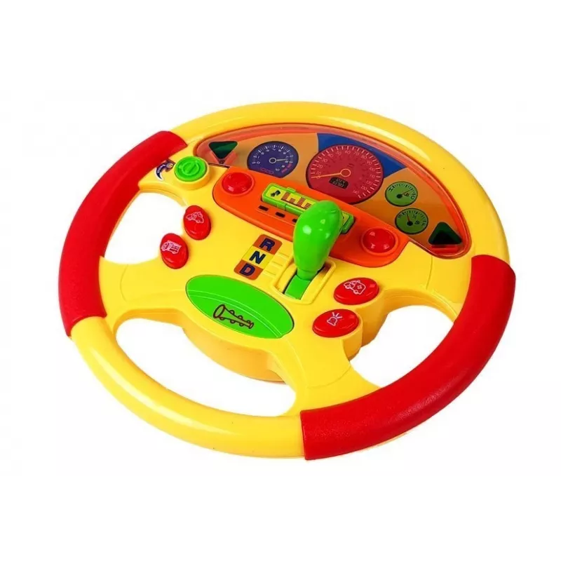 LEAN TOYS Lernlenkrad für Babys mit Sound- und Lichteffekten
