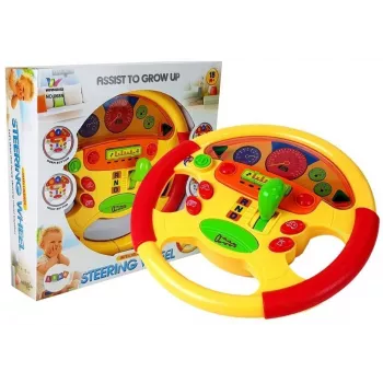LEAN TOYS Lernlenkrad für Babys mit Sound- und Lichteffekten