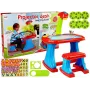 LEAN TOYS Lerntisch mit Projektor, Stuhl, Buntstiften, Magneten, Buchstaben und Zahlen