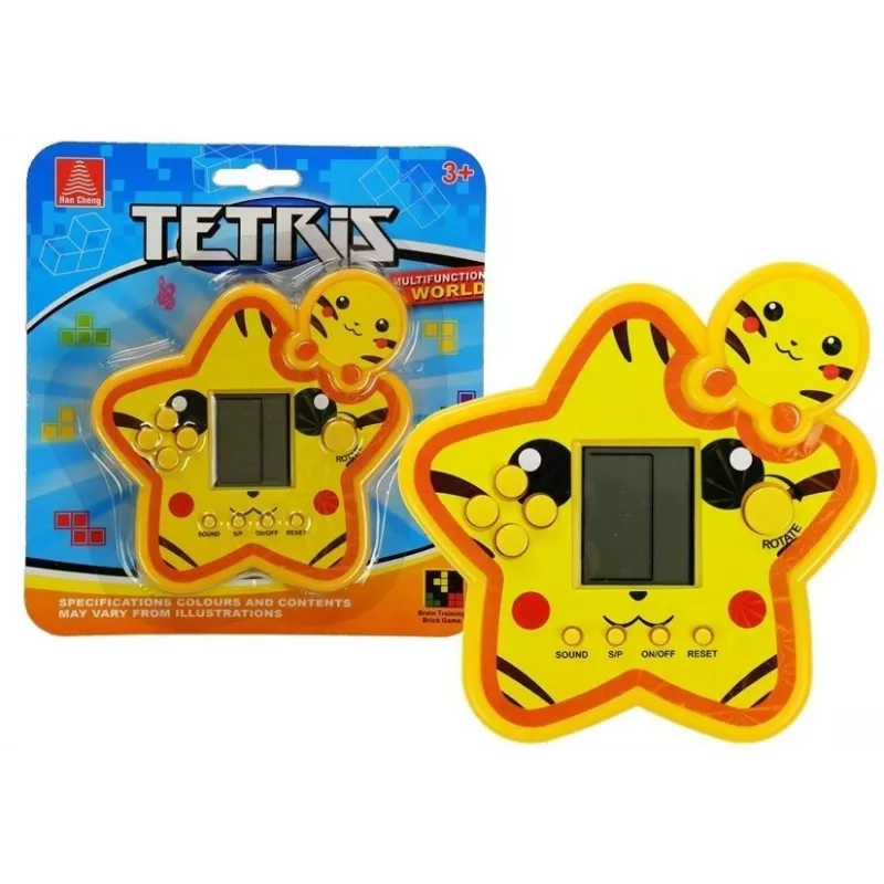 LEAN TOYS Electronic Game Tetris Star Yellow