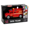 LEAN TOYS Einsatzfahrzeug Krankenwagen Licht Sound Rot 1:32