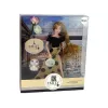 LEAN TOYS Emily Puppe mit Rosenkatze und langen Haaren