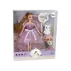 LEAN TOYS Emily Langhaarige weiße Katzen-Babypuppe