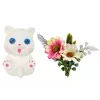 LEAN TOYS Emily Langhaarige weiße Katzen-Babypuppe