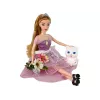 LEAN TOYS Emily Langhaarige weiße Katzen-Babypuppe