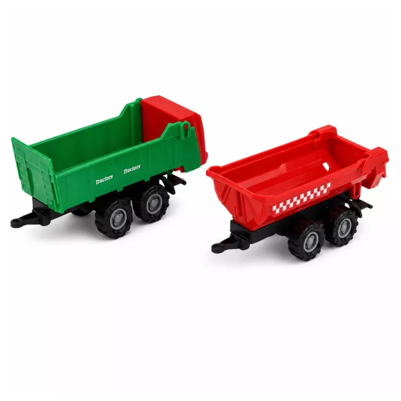 LEAN TOYS Bauernhof-Set mit Traktor, landwirtschaftlichen Fahrzeugen, Tieren und Zubehör – 28-teiliges Spielset