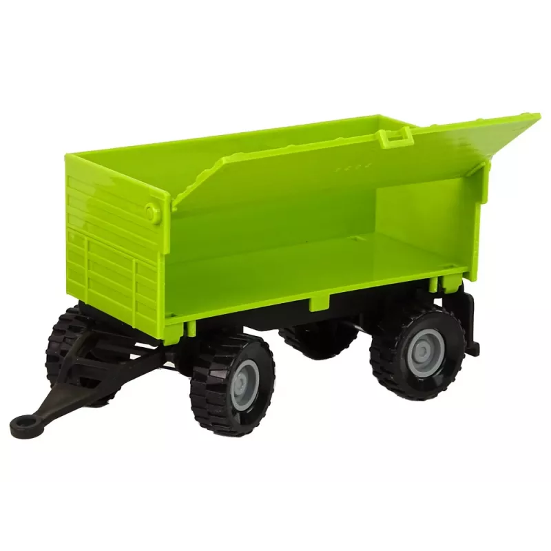 LEAN TOYS Farm Tractor with Trailer Lights Sounds Green