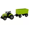 LEAN TOYS Farm Tractor with Trailer Lights Sounds Green