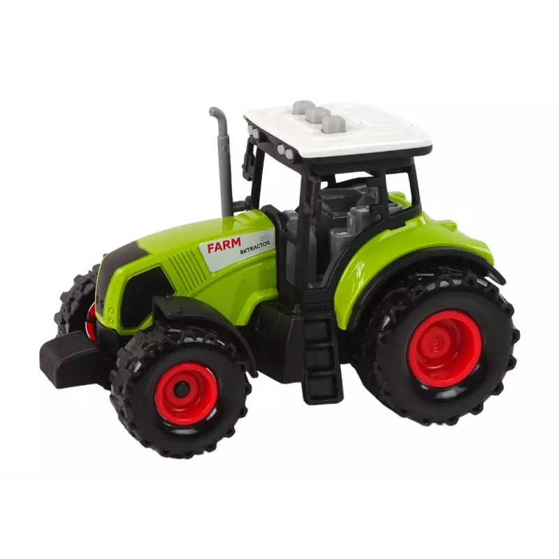 LEAN TOYS Farmer Tractor Set + 2 Farm Machines Farm Truck Set